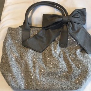 Deux Lux silver sequined tote